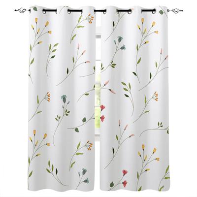 Simple Fresh Plant Flowers Blackout Curtains For Living Room Window Curtains For Bedroom Kitchen Curtains Drapes Blinds