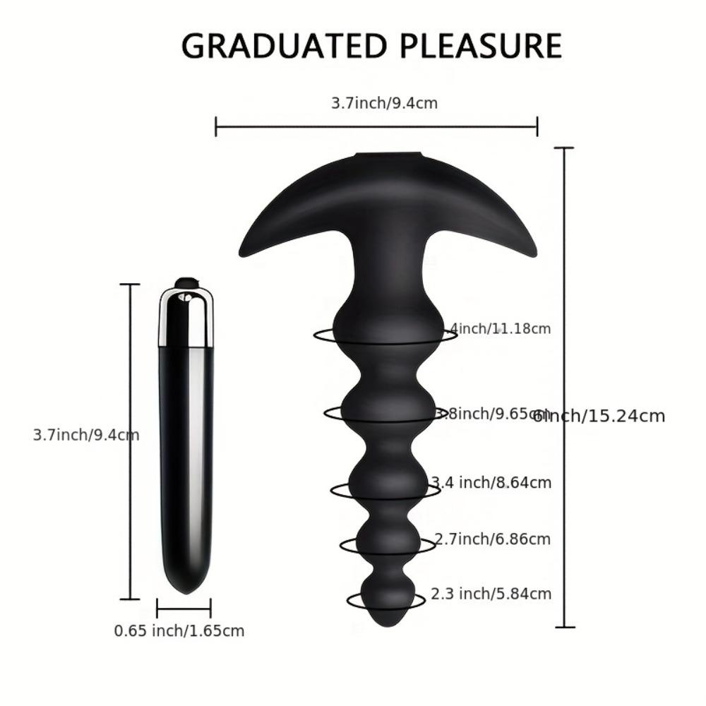 Flexible Vibrating Anal Beads Butt Plug Prostate Massager G Spot Stimulation Adults Gay Products Sex Toys for Men Women Couple