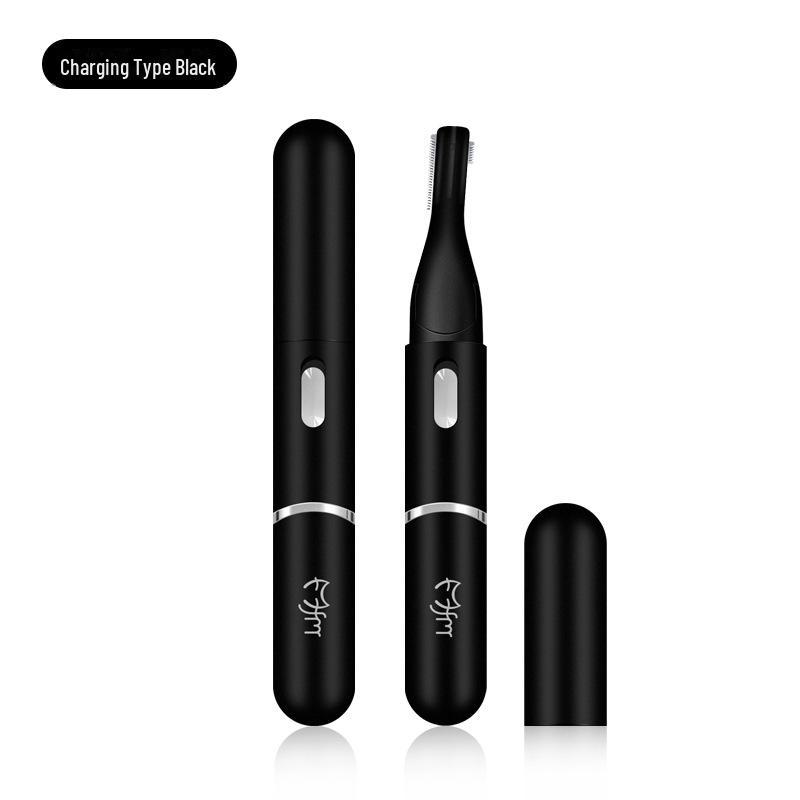 

Перезаряжаемый электрический триммер для бровей с вращающимися лезвиями — безопасен для детей Boxed (with charging cable) чёрный