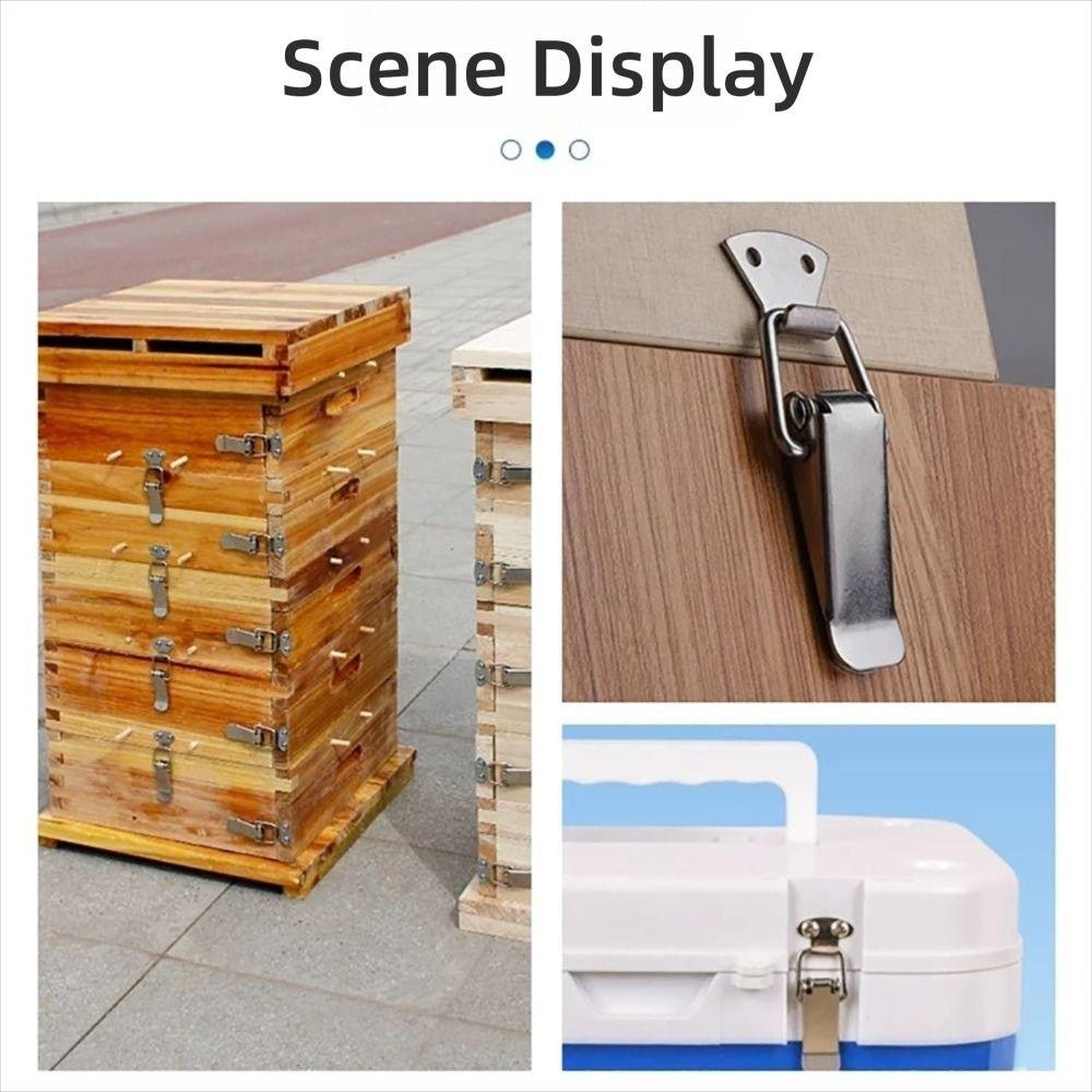 Durable Toggle Latch Silver Lock Snap Luggage Accessories Spring Loaded Latch  Case Chest Cabinet