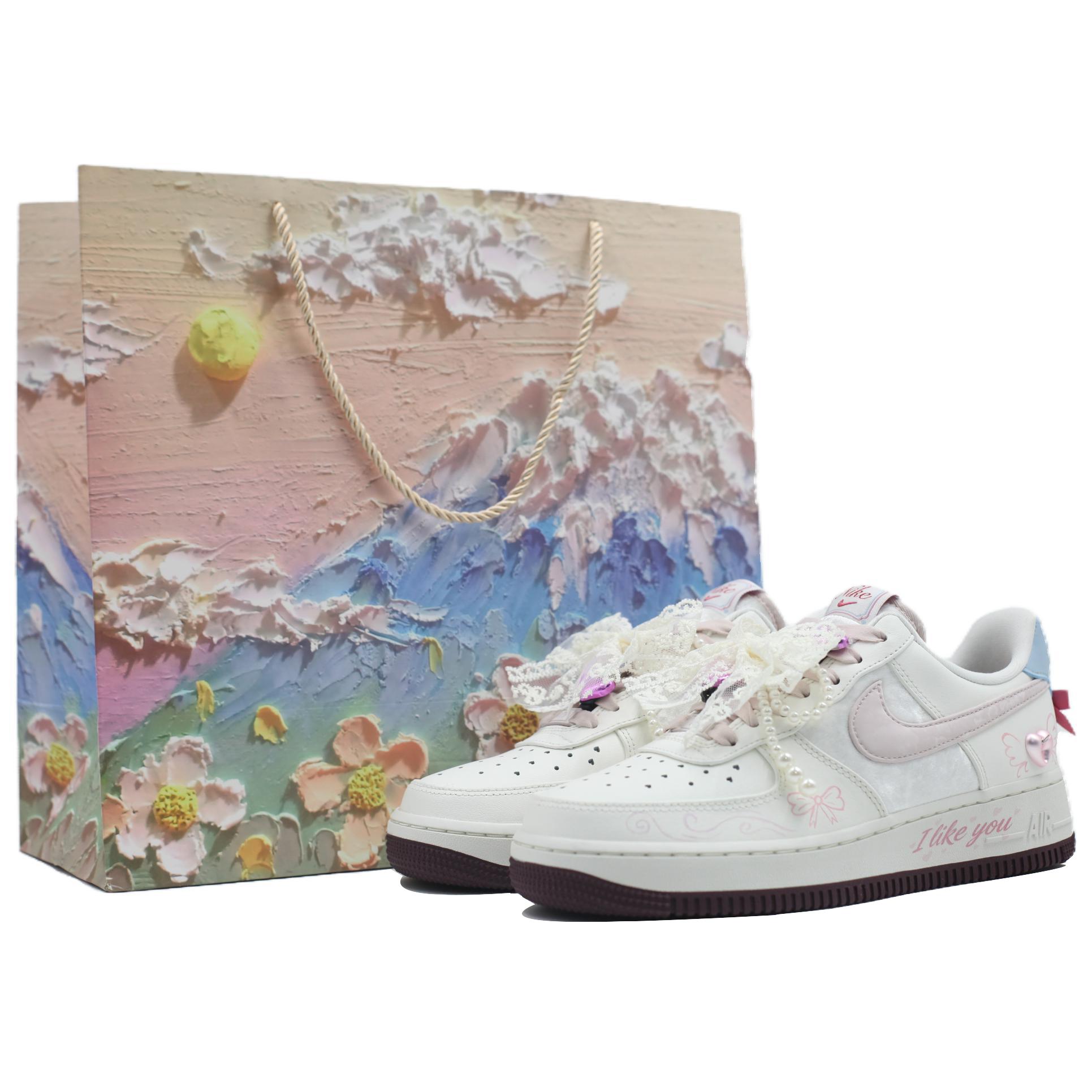 

Nike Air Force 1 Low top Skateboard Shoes Women s White Pink IQ4937-161(Team205-) 40.5