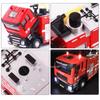 1:50 Scale Fire Engine Car Model Toy Metal Die-cast Water Spray Light Sound Pull Back Engineering Vehicle Models Boys Gifts