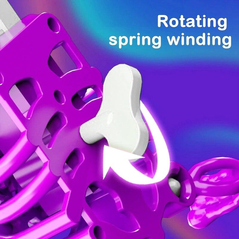 3D Skeleton Toy Fun Dancing Skeleton Toy Swinging Skeleton Toys Stress Relief Toys Manual Wind-Up Rocking Toy for Decorating