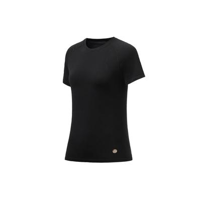 Li Ning Training Series Casual Round Neck Short Sleeve T-Shirt Women Tops Black ATSR366-1