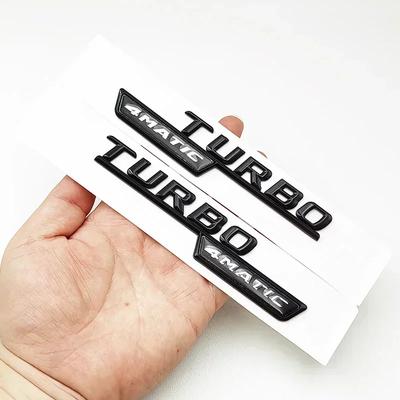 C200 E200 For Mercedes Benz 3D ABS Black CLA45 Logo TURBO 4MATIC Badge Car Rear Star Sticker Trunk AMG Emblem For Mercedes Benz