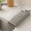 Suction Cup Kitchen Mat Silicone Sink Faucet Mat Foldable Splash Guard with Cup