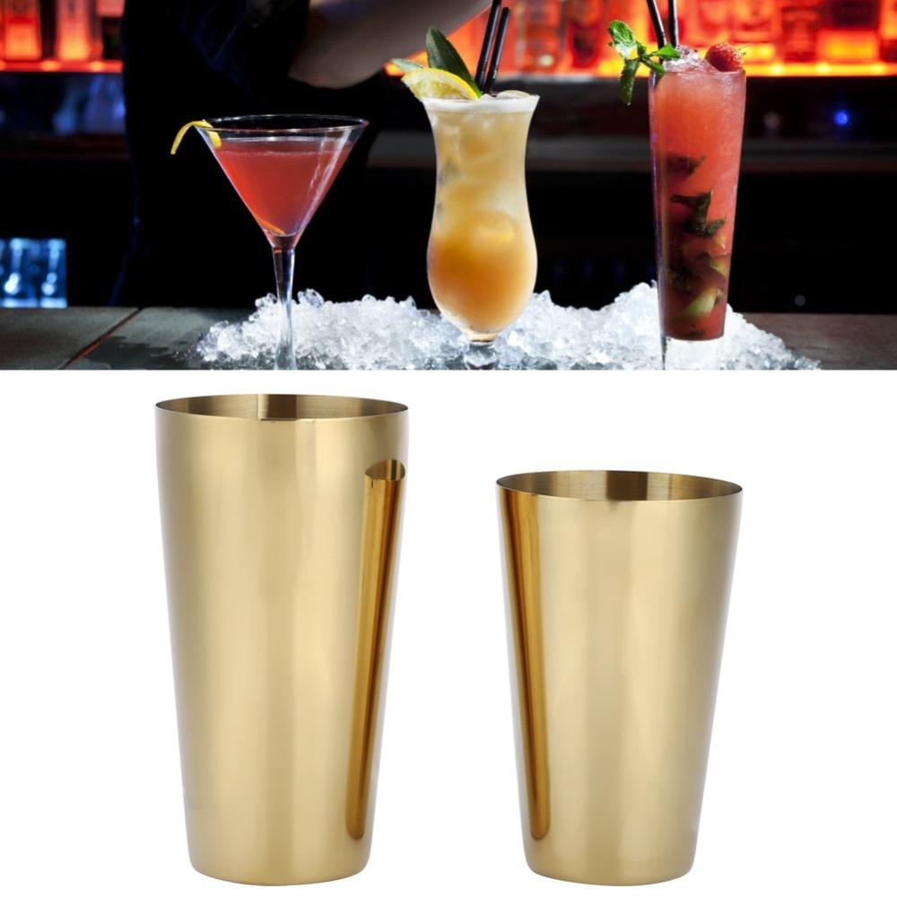 2 Piece Simple Design Cocktail Shaker Set 304 Stainless Steel Stainless Steel Shaker  Mixing Drinks