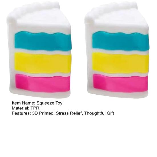Sensory Fidget Toy Sandwich Cake Squeeze Toy TPR Slow Rise Stress Portable Ball Reliever Soft Decompression for Adults Desk Gift Material
