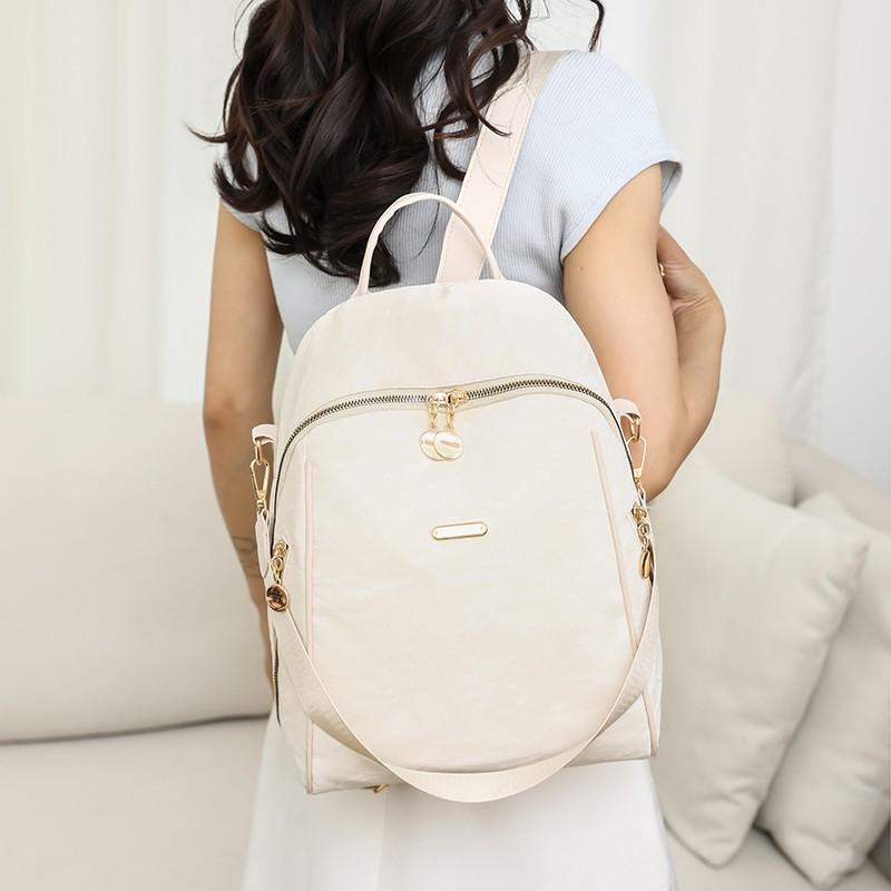 Einfarbiger PU-Rucksack für Damen, Reisetasche, Schultasche