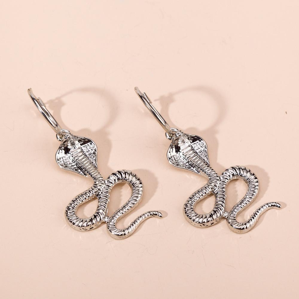 Trendy Serpent Design Alloy Earrings Fashionable Summer Jewelry For Women