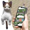 Random Style Cute Mini Cartoon Cat Ornaments Car Screen Figurine Edge Decoration Cat Micro Landscape Model Car Accessories Gifts