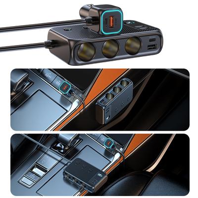 9-in-1-Auto-Zigarettenanzünder-Adapter, Splitter, USB-Ladegerät mit unabhängigen Schaltern, schnelles Laden für Telefongeräte