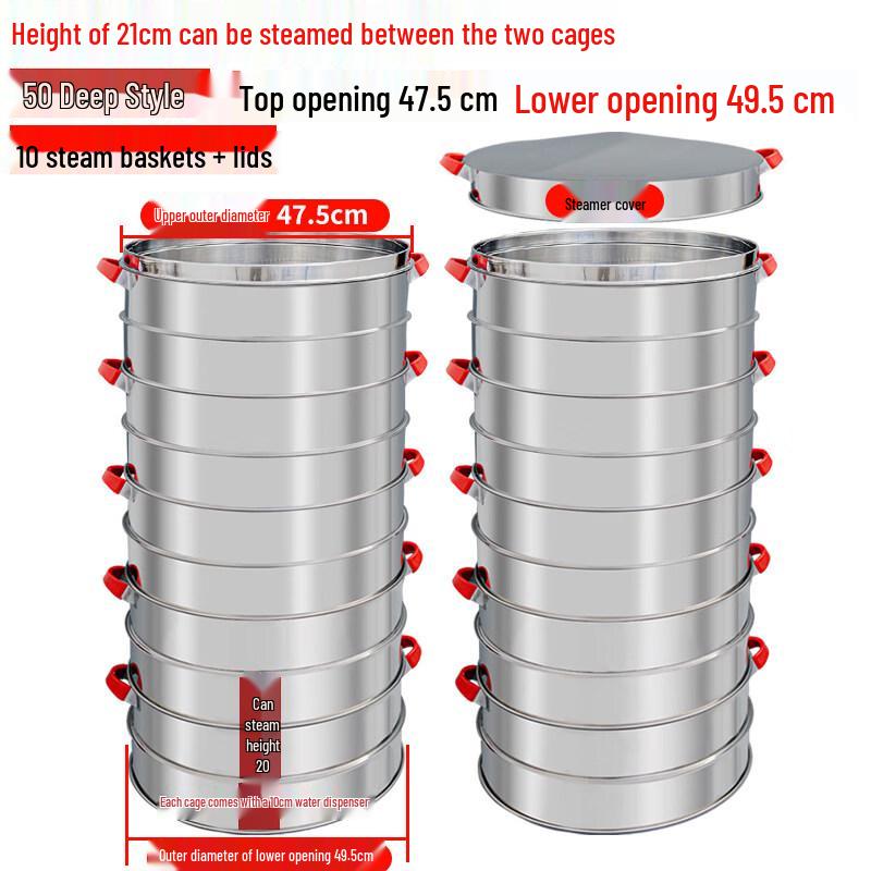 Yingtang Large Multi-Layer Stainless Steel Steamer Pot
