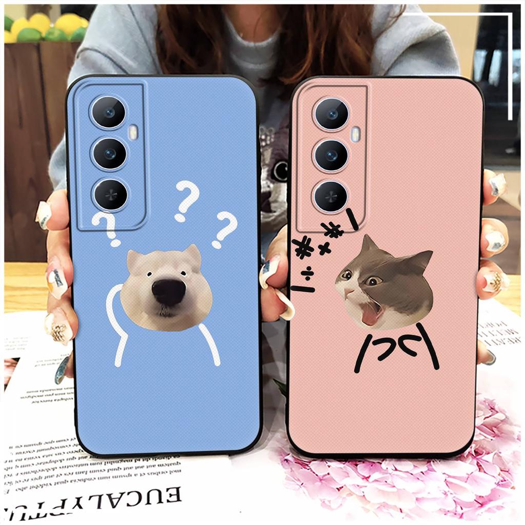 Dirt-resistant Phone Pouch Phone Case For Realme C65 Anti-dust Silicone Durable Soft Case Cartoon Protective Couple Cute