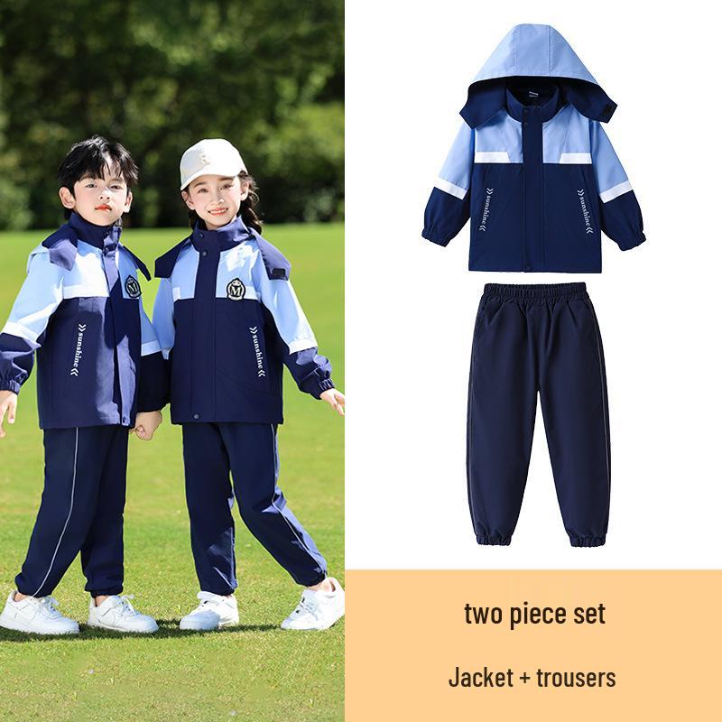 Школьная форма первого класса осень-зима: Ветрозащитный комплект из 3 предметов для детского сада 100 cm