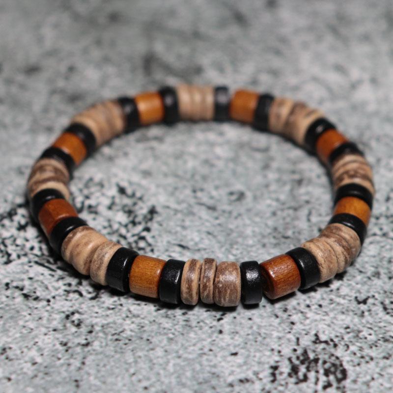 Noter Handmade Coconut Husk Wooden Bracelet For Men Yoga Meditation Healing Braslet Prayer Buddha Beads Strand Braclet Pulseria