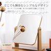 EXDUCT Tabletop Tabletop Wooden Makeup Cosmetic Interior Mirror Mirror, Mirror, Stand, Frame, & Mirror, (Large)