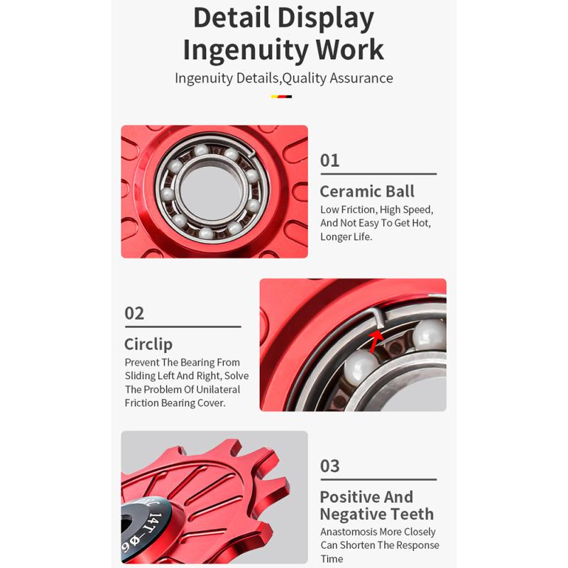 Alumíniumötvözet Muqzi Országúti Kerékpár Ultrakönnyű Kerámia Csapágyas Váltógörgő 11-17t Lazulásgátló