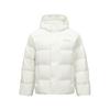 Windproof Waterproof Oil-Resistant Teflon Three-Proof Warm Duck Down Hooded Down Jacket Unisex Outerwear Cotton-Candy-White L324U154-0074