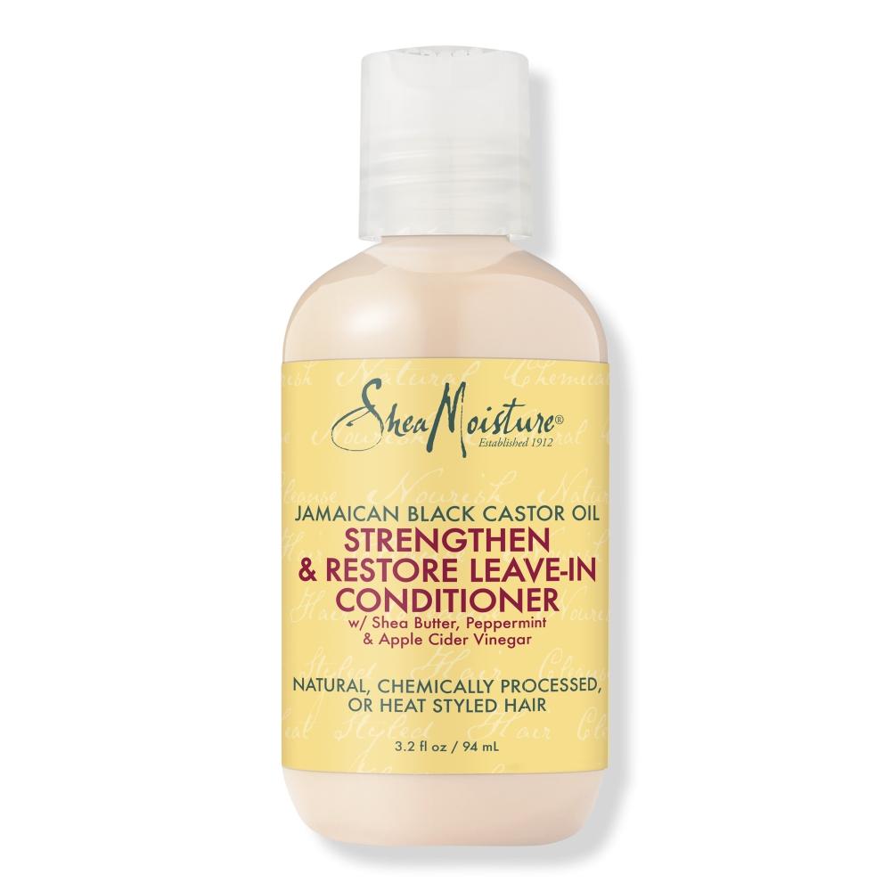 

SheaMoisture Ямайское черное касторовое масло для укрепления и восстановления несмываемого кондиционера для путешествий, размер 3,2 унции