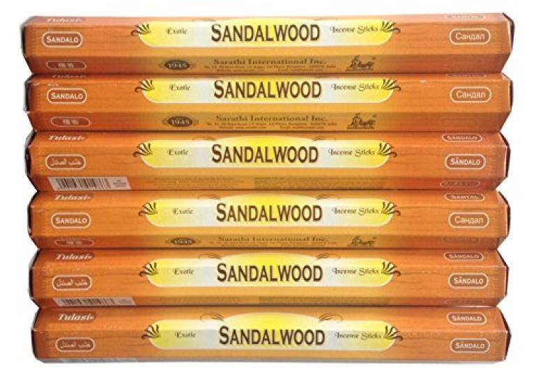 Tulasi Sandalwood Incense Sticks 20 sticks x 6 (approx. sets)