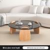 Nordic Minimalist Round Tempered Glass Coffee Table for Living Room - Elegant Light Luxury Italian Style for Small Apartments