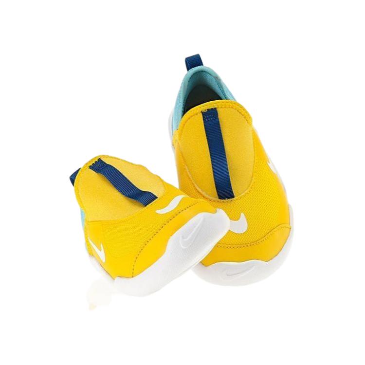 New Nike Lil' Swoosh Low-Top Running Shoes Yellow Blue Infant And Toddler AQ3113-700