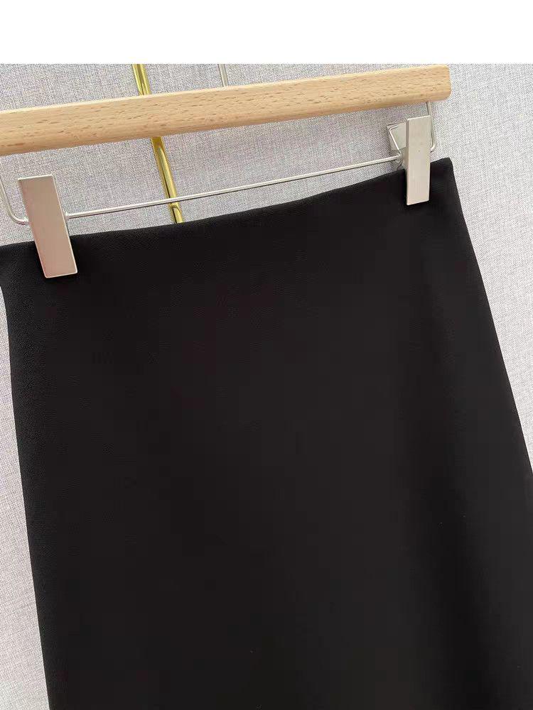 Hohe Taille Schlanker Langer Rock - Verdickt für Herbst/Winter 2025, Eleganter Stil