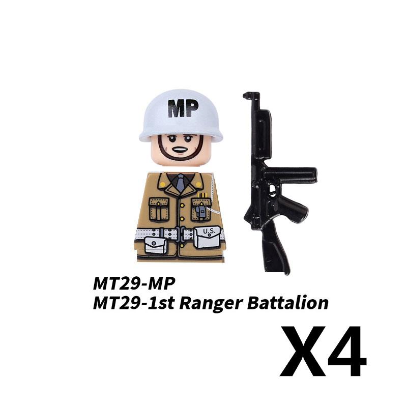 Military Soldier Figure Building Blocks British US French Army Weapons 101 Airborne Division Officer Infantry M1 Toys Gifts D126
