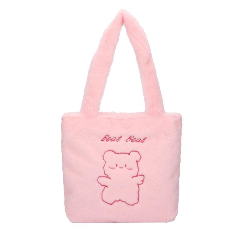Adorable Design Bear Plush Tote Bag In Various Colors For Trendy Fashion Everyday