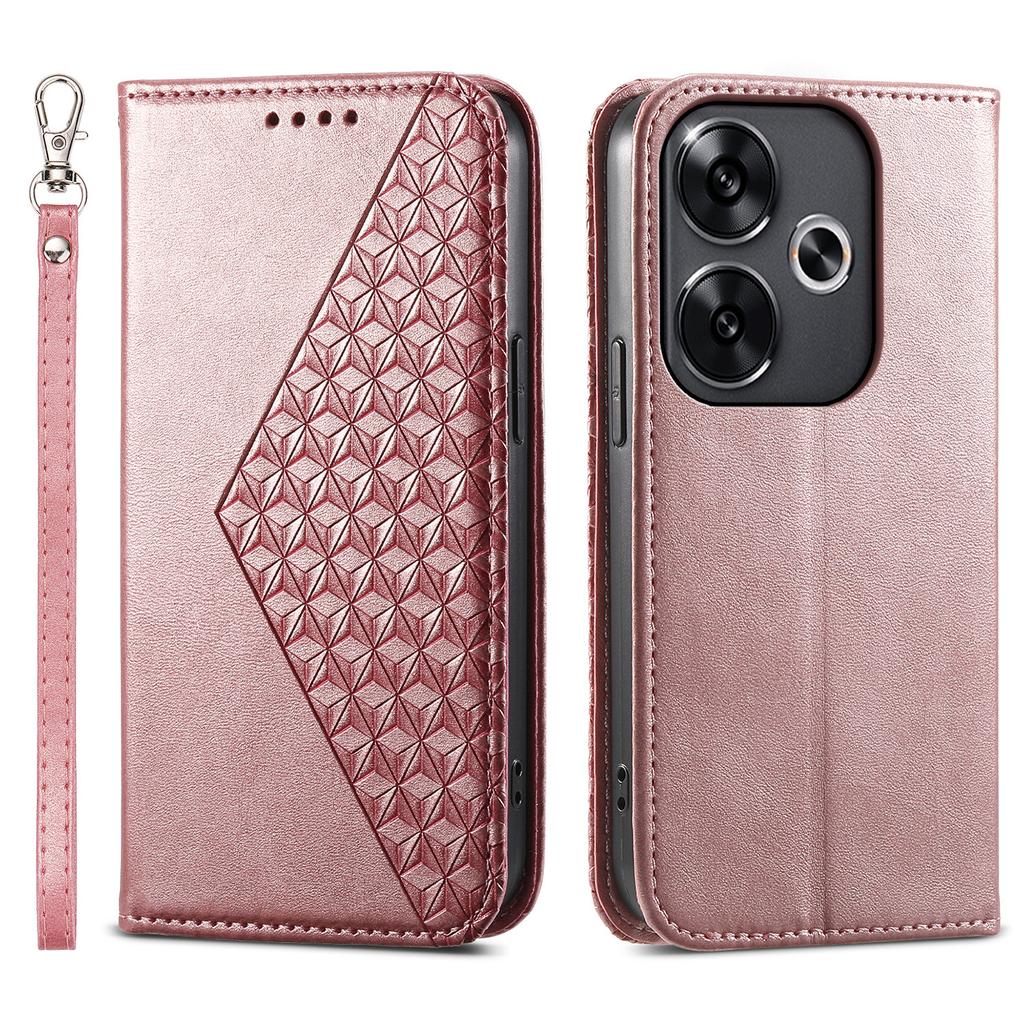 For Xiaomi Redmi Turbo 3 5G/Poco F6 5G Case Imprint Calf Texture Leather Wallet Phone Cover