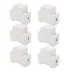 6PCS Modular Socket Guide Rail Power Socket 3 Hole 250V Industrial Power Outlet for Electric Appliance