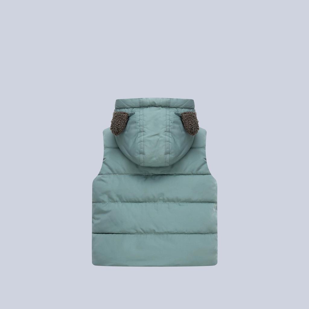 Children's Fleece-Lined Warm Vest with Cute Hat