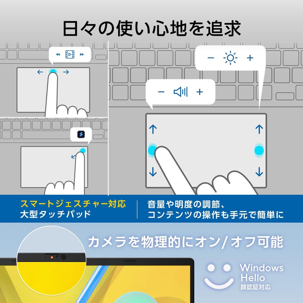 Asus Vivobook 14 X1407CA Intel Core Ultra 5 225H 16GB 512GB MS Office Windows Battery Power Facial Copilot Quiet Model Laptop, 14-inch, Processor,