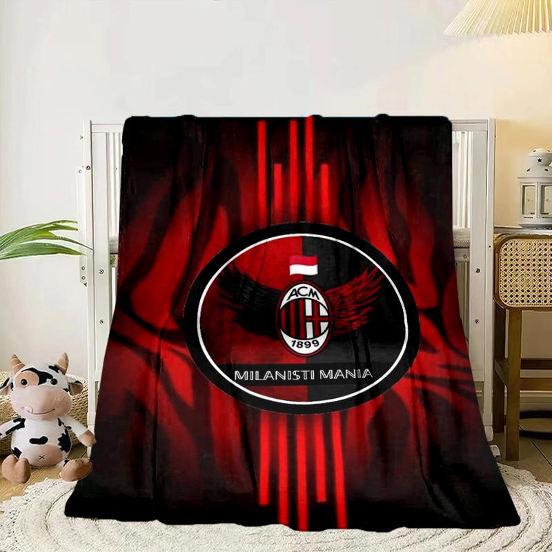 Ac Football Club Blanket Flannel Blanket for bed, sofa, Camping, Hiking, Picnic Essentials, gift for family Fan gifts