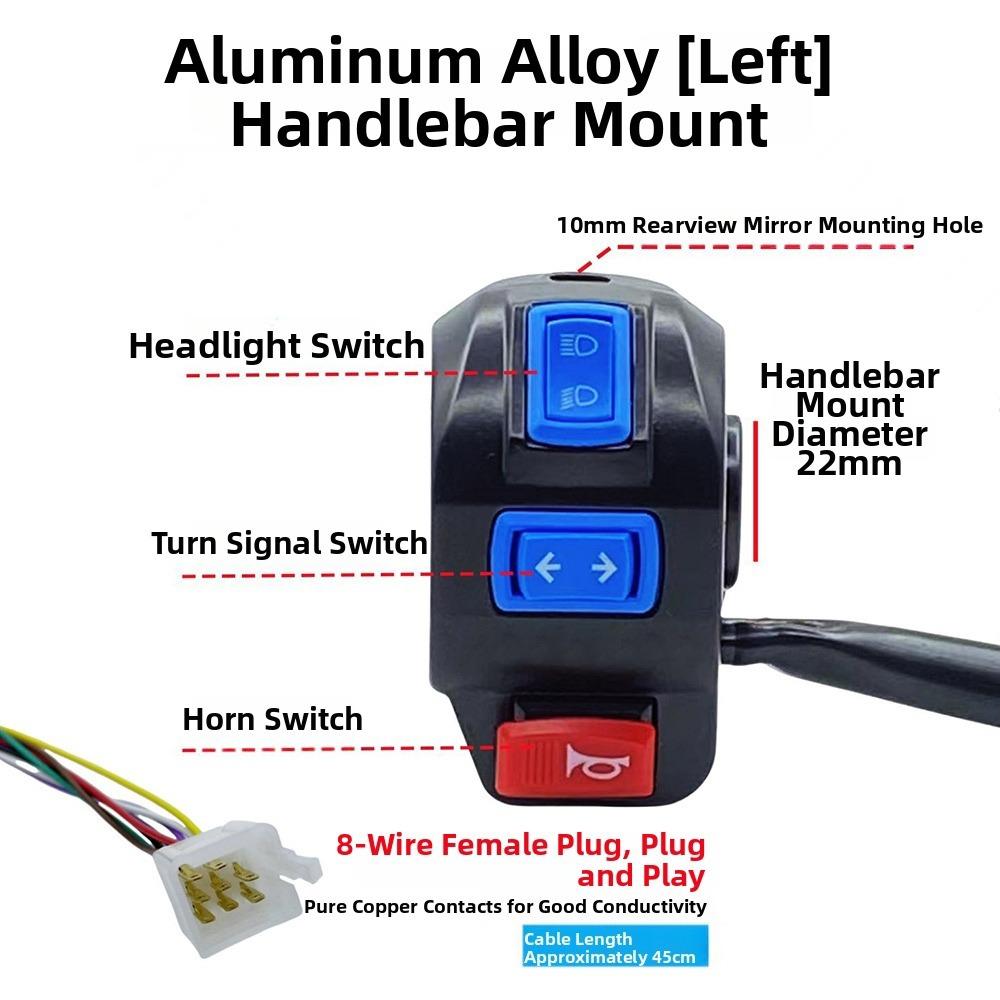 22mm Turn Signal Button Switch Control  For Gy6 50cc 125cc