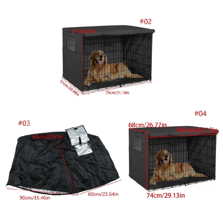 Portable Dog Cage Cover Pet Cage Sun/Rain Protective Cover Wire Cage Protector