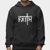 FAITH Cross Christian Graphic Hoodie Religious Inspirational Pullover Unisex
