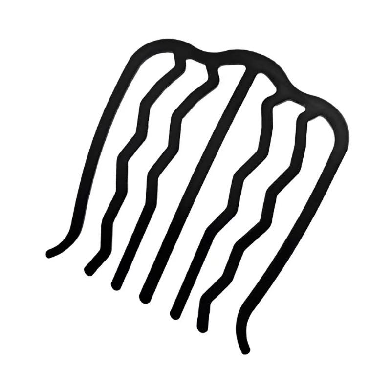 1 Stück Schwarz Metall Haar Gabel Clip Salon Frauen Haarnadeln Kämme Hairside Clips Seite Kämme Hochsteckfrisur Sticks Haar Styling Werkzeug Kopfbedeckungen