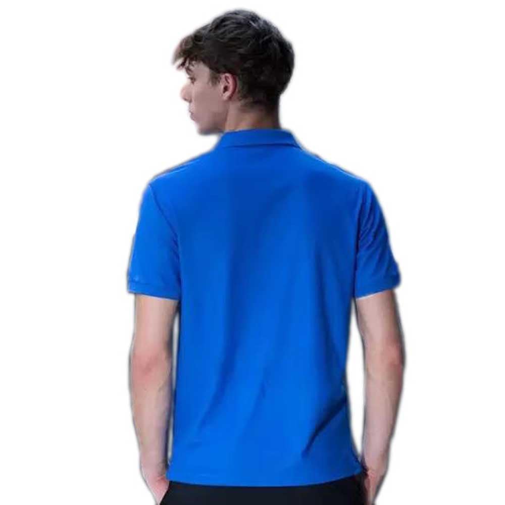 Kelme Men's Polo Shirt, Golf Shirt, Short Sleeve, Basic Dry, Solid Color, Soft Touch (Blue, Size M)