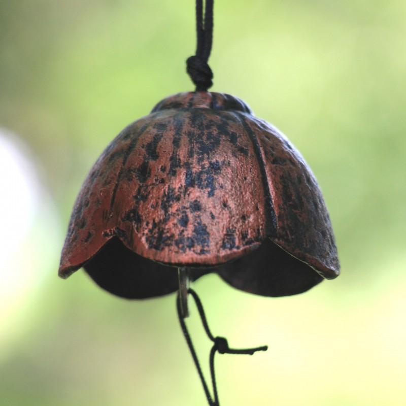 Japanese Style Cast Iron Wind Chime Decorative Hanging Ornament With Floral Home Interior