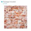 CoCud Dollhouse Flooring, 3.94" Square PU Self-Adhesive Miniature Brick Flooring, Peel and Stick (Red) - (Use: Dollhouse Decoration) Pack of 2