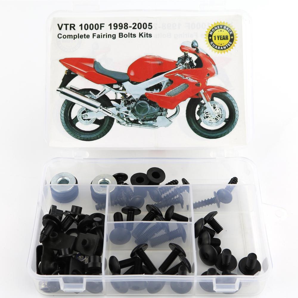 Fit For Honda VTR1000F VTR 1000F 1998-2005 Motorcycle Complete Full Fairing Bolts Kit Clips Nuts Screws Steel