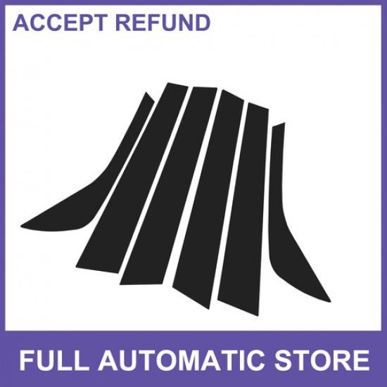 6Pcs Door Pillar Window Trim for Land Rover Discovery Sport 2015- Black