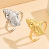 18K Gold Seashell Stainless Steel Ring - Casual Resort Ocean Series
