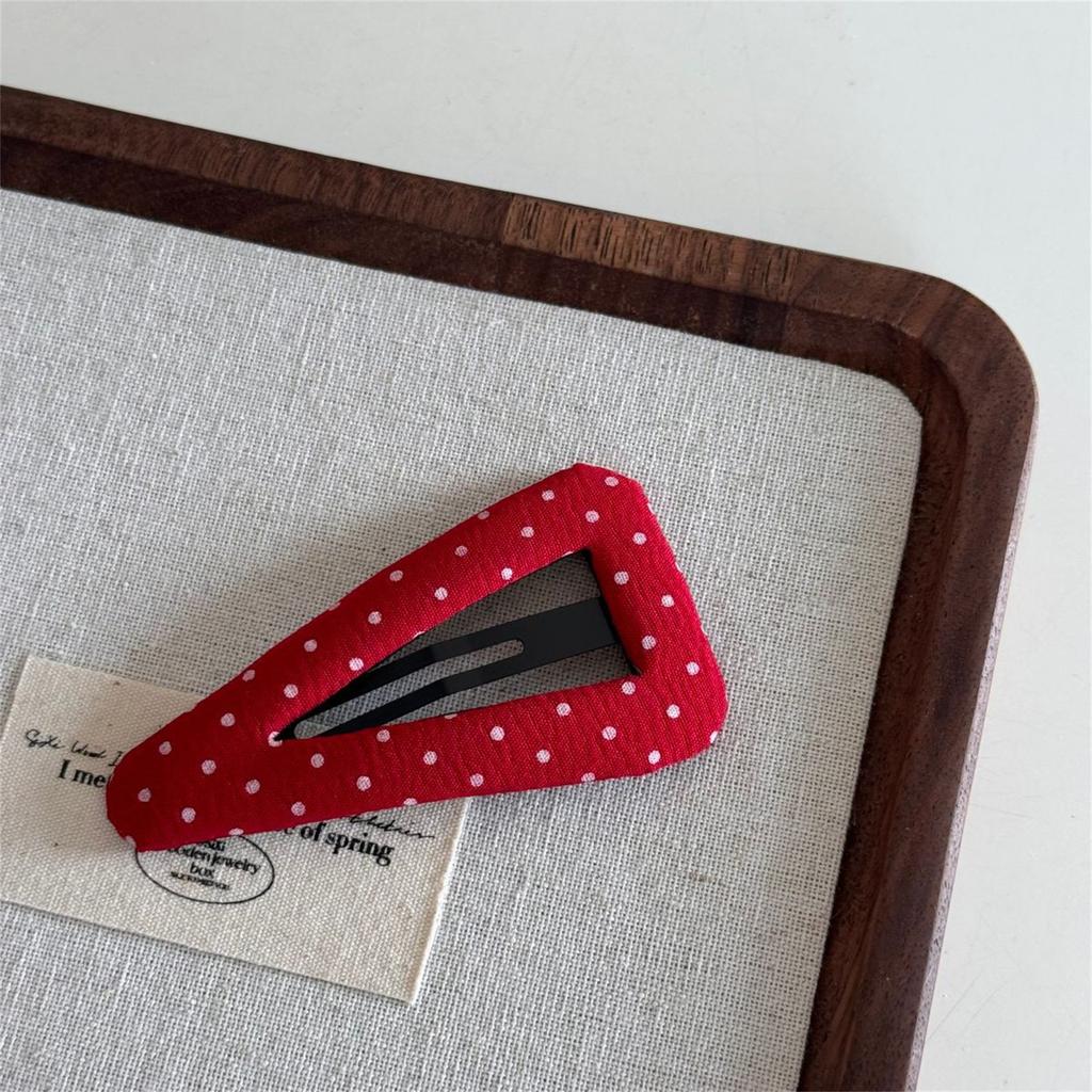Stylish Dotted Pattern Hair Ornaments for Women Girls Traditional Triangular Metallic Barrettes Party Daily Hair Decors