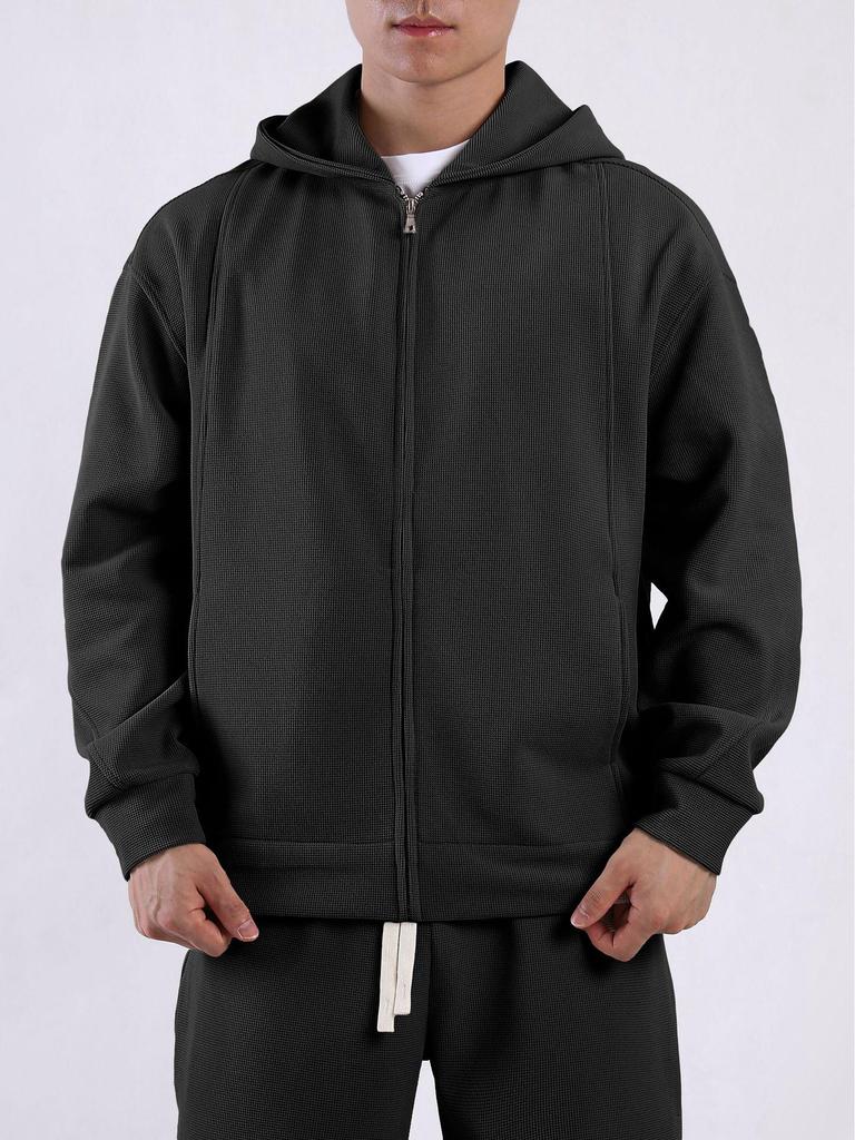 Herren Kapuzenjacke mit Reißverschluss - Herbst/Winter Smart Casual Oberbekleidung mit Taschen (2024)