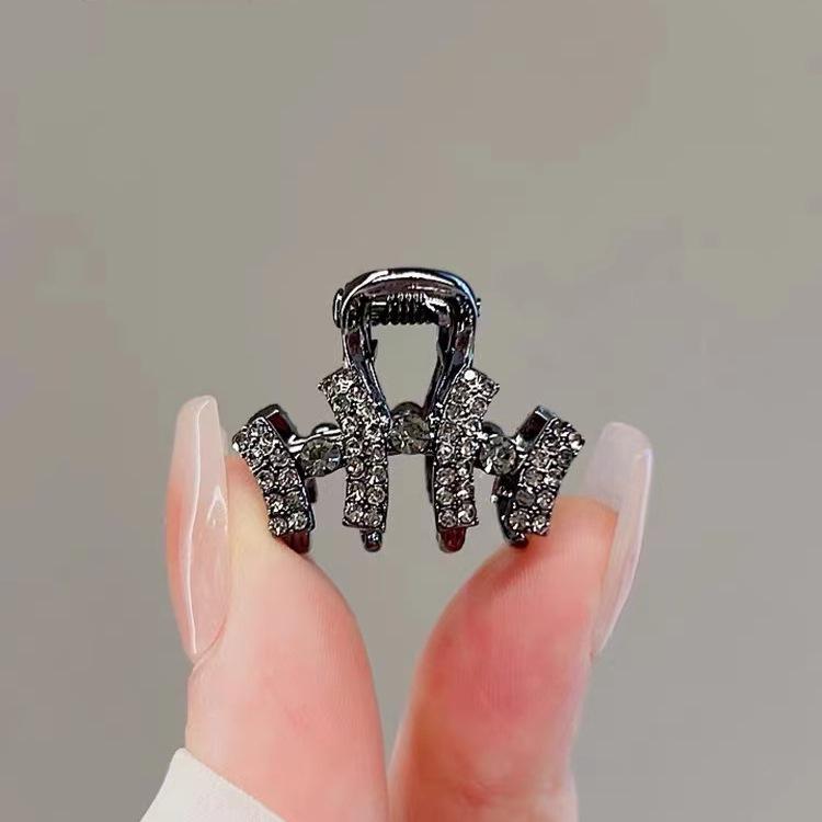 Korean Rhinestone Bow Claw Hair Clip