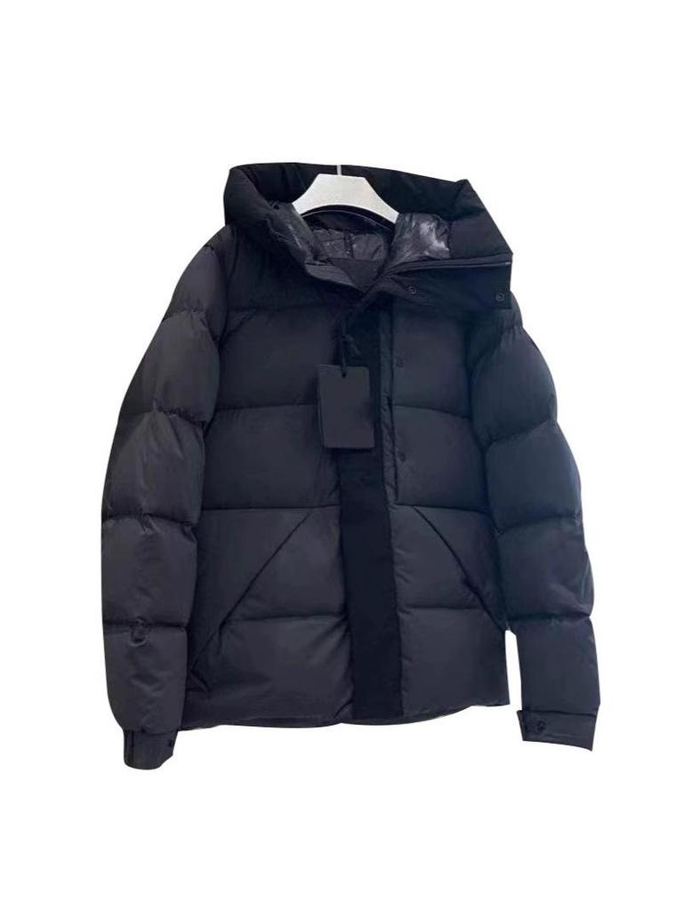 Mengjia Czarny Wojownik Pikowana Kurtka z Kapturem Unisex