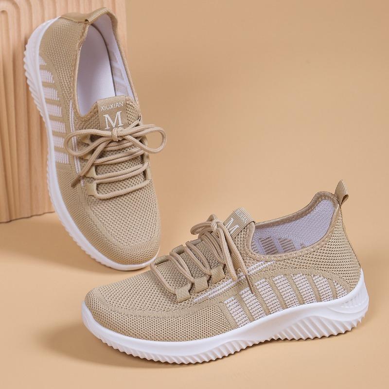 Shoes for women 2024 new casual fashion running shoes flying woven breathable women's shoes soft sole trend sneakers women